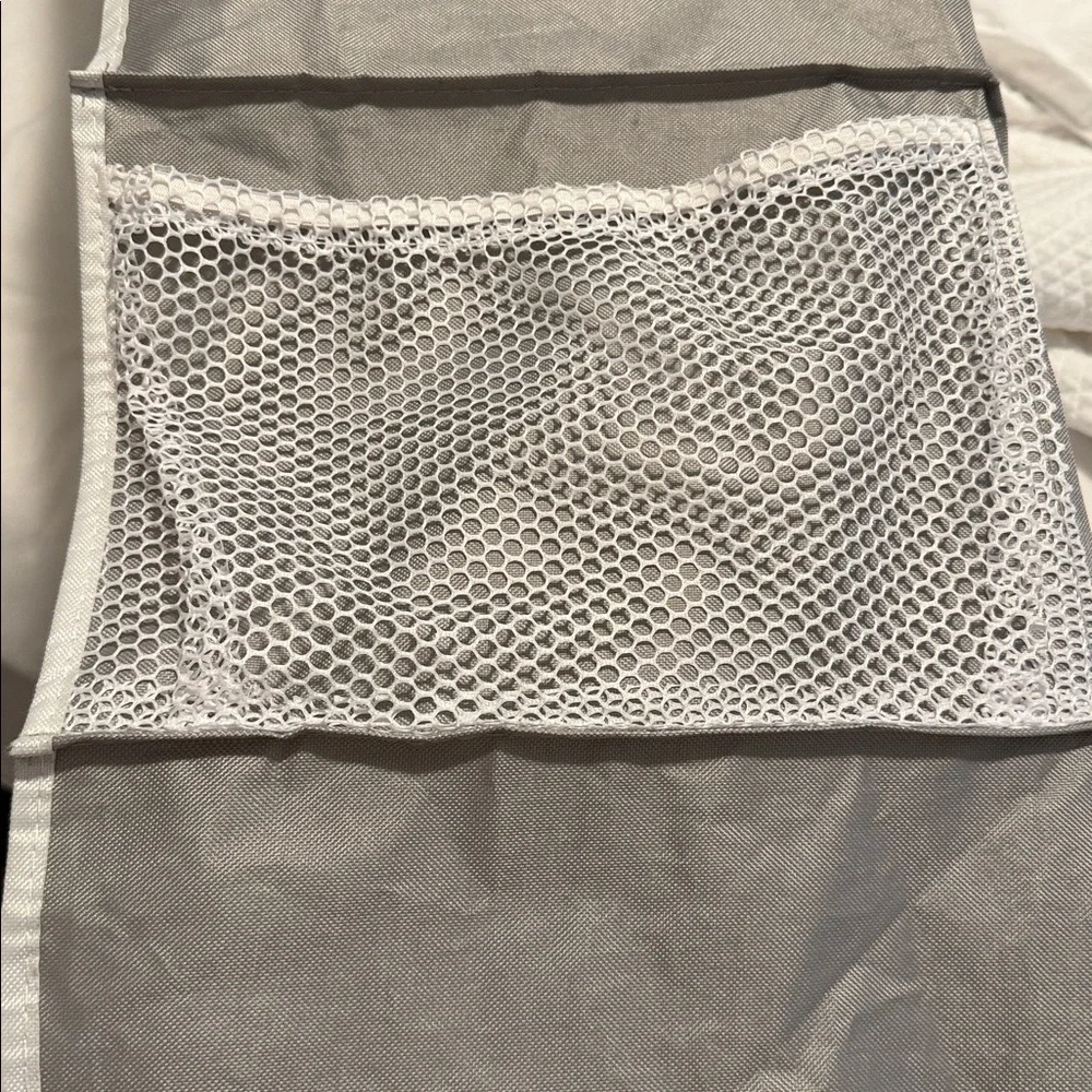 Gray Hanging Closet Organizer 6-Tier Hanging Closet Shelf Organizer With Pockets